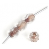 Fire Polished 4mm Crystal, Brown Lined